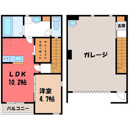 安塚駅 徒歩8分 2階の物件間取画像